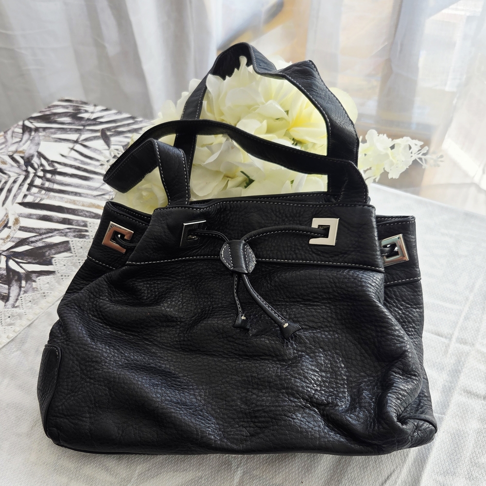 Ann Taylor Black Leather Shoulder Bag